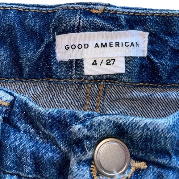 NWT Good American Good Classic Raw Hem High Rise Jeans Blue940 - Picture 6 of 10